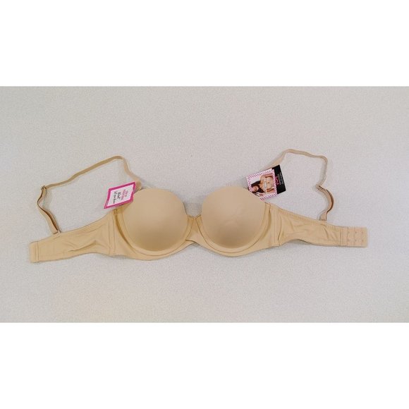 Maiden Form Women's Push Up Bra 34B Beige Stay Put - Picture 1 of 5